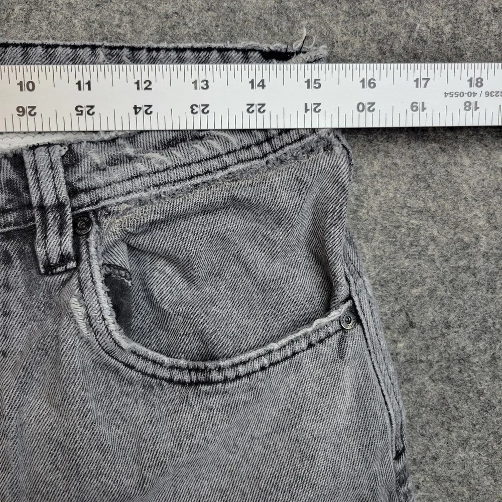 Empyre Jeans Mens 30 Gray Y2k Boho Streetwear Grunge Frayed Hem 2000S Punk Rock